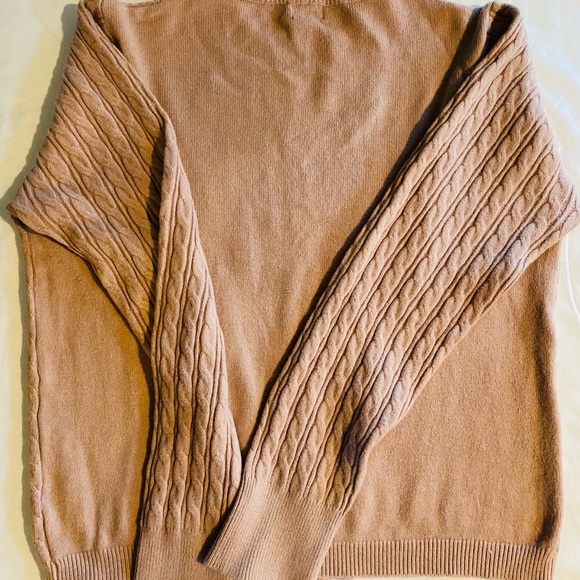 Twelve By Ontwelfth Sweaters - Ontwelfth Stylish Light Pink Cable Knit Sweater NWOT